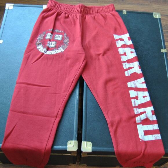 Harvard University Medium Crimson & White School Sweatpants - Picture 1 of 7